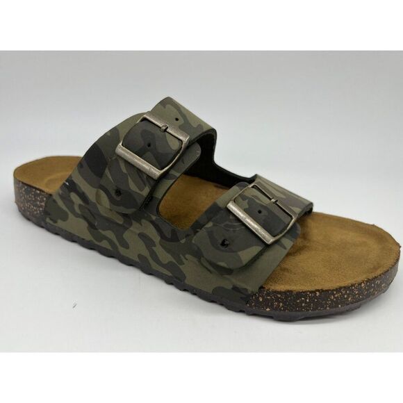 George Men’s Comfort Soft Footbed Camo Green Sandals Size 10 - Picture 2 of 7